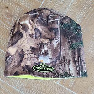 Team Realtree Beanie Reversible Neon Yellow Knit One Size New